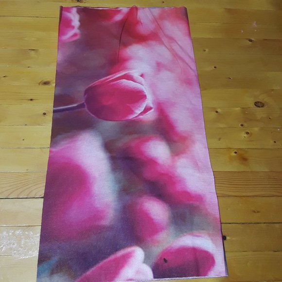 Pink Tulip Neck Gaiter Ski Mask Face Mouth Cover - Picture 3 of 4